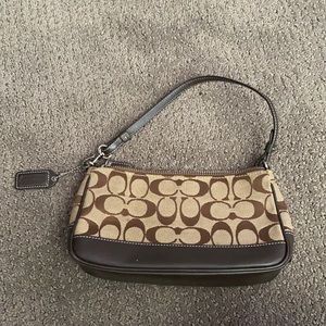 brown coach mini bag